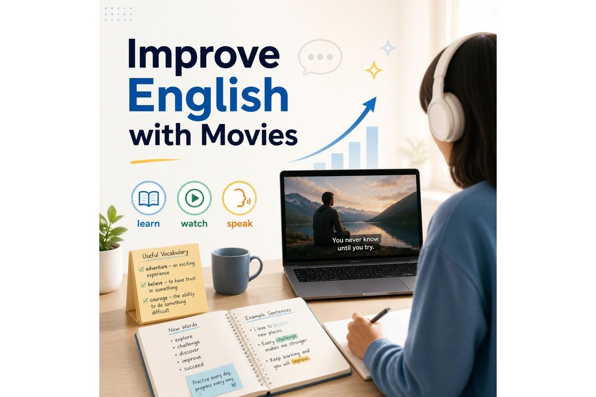 Watching movies with English subtitles to improve English skills