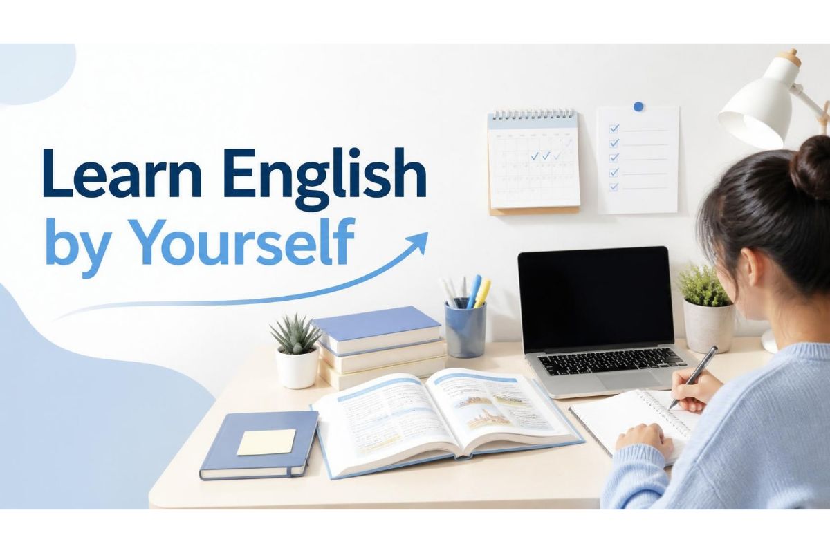 how to learn English by yourself at home