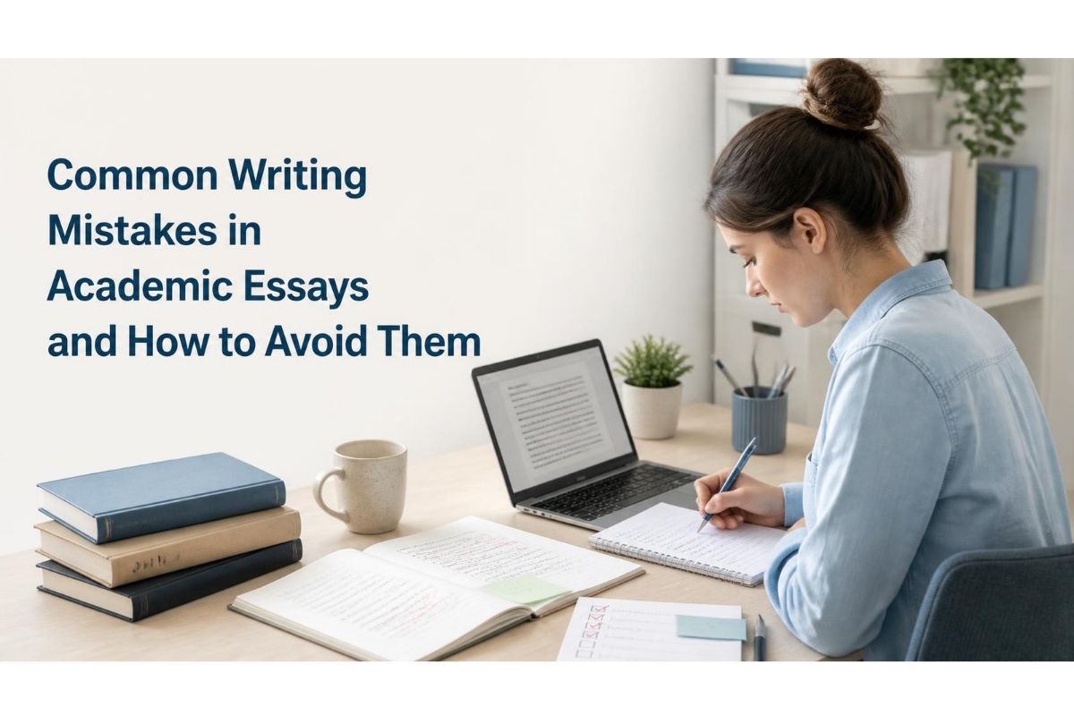 Student reviewing and editing an academic essay